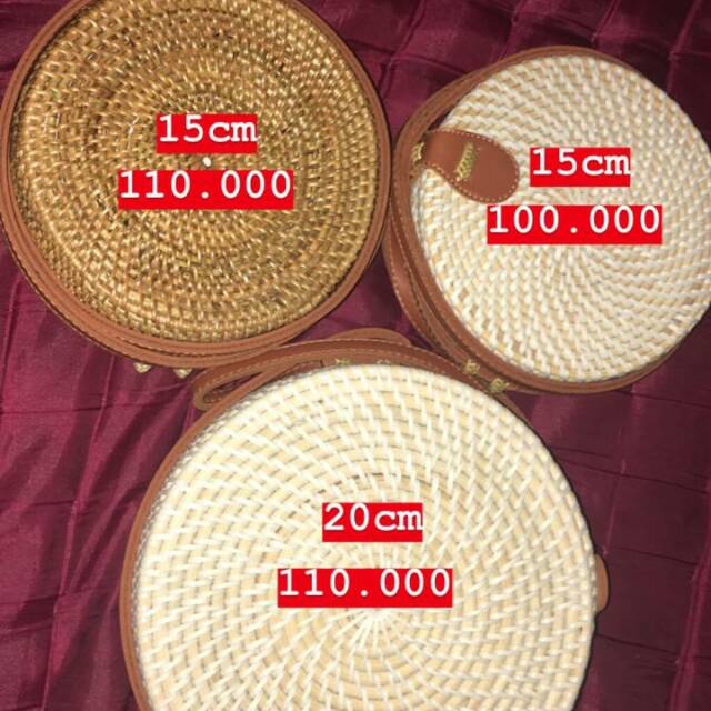 SALE Tas Rotan Bali (Putih Polos&Coklat)