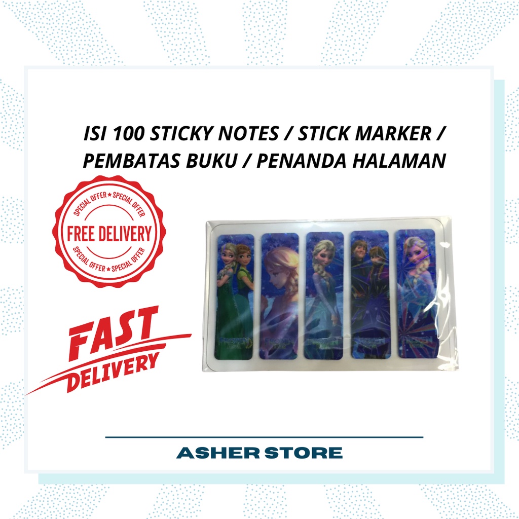 

ISI 100 STICKY NOTES / STICK MARKER / PEMBATAS BUKU / PENANDA HALAMAN