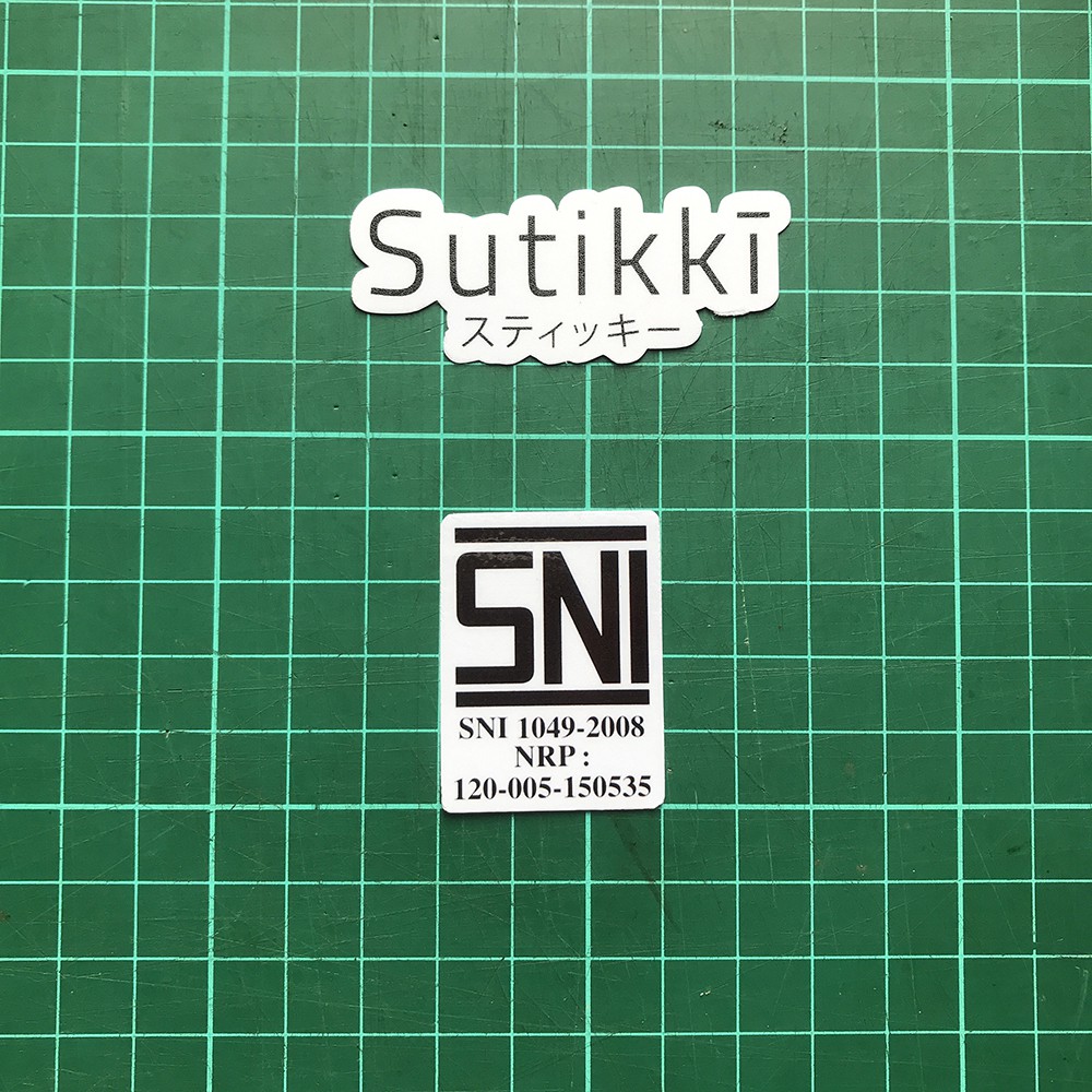 Sticker SNI Printing Glossy Replacement 3 x 4 cm 3x4cm Stiker Vinyl Decal Print Cetak