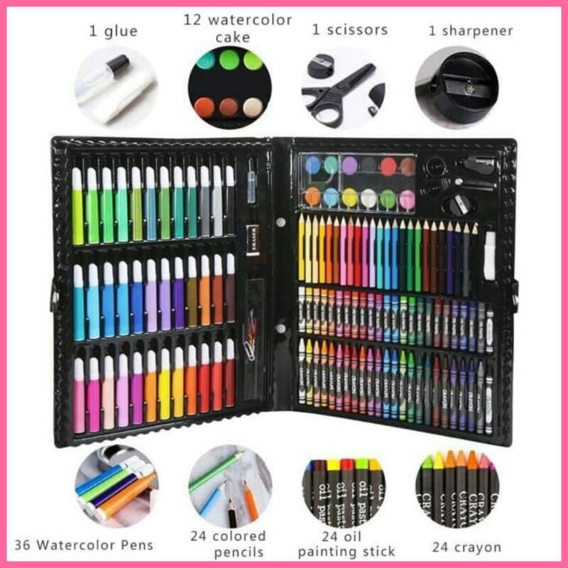 

CRAYON SET ISI 150 PCS PENSIL WARNA & SPIDOL