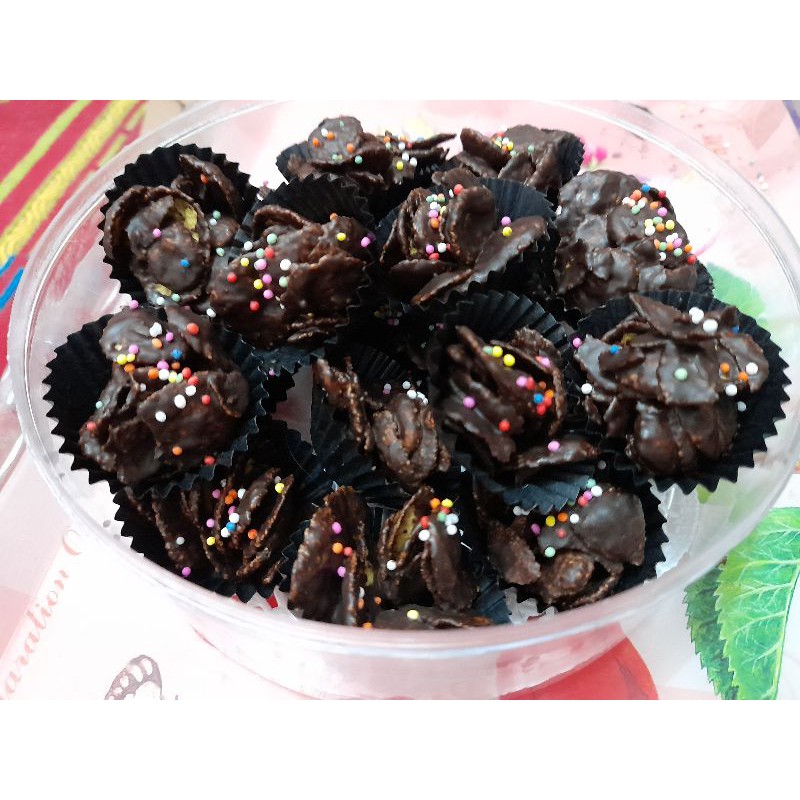 

kue cornflakes coklat