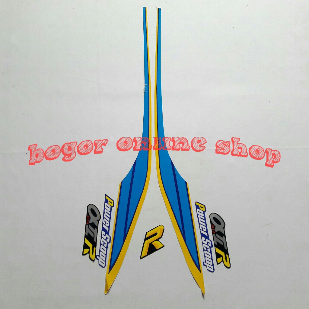 Stiker motor yamaha alfa 1992 Biru