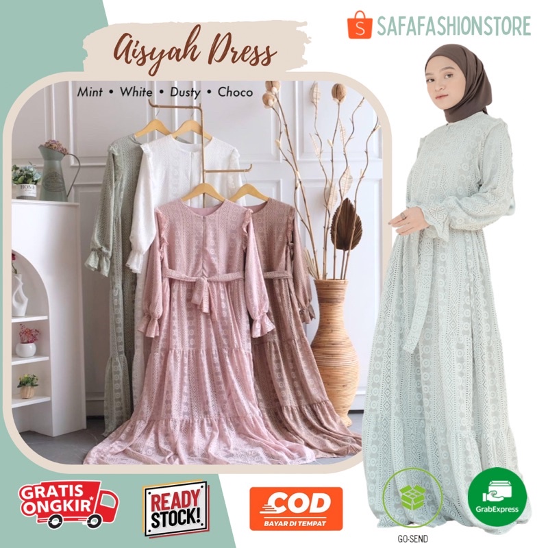 AISYAH BROCADE DRESS / GAMIS KONDANGAN / DRESS MEWAH / DRESS LEBARAN / DRESS LAMARAN / GAMIS BRUKAT