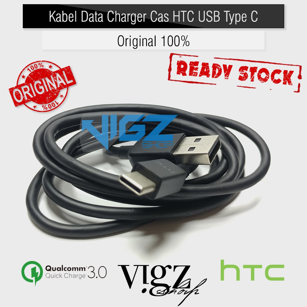 Kabel Data Charger Cas HTC USB Type C Fast Charging Original 100%