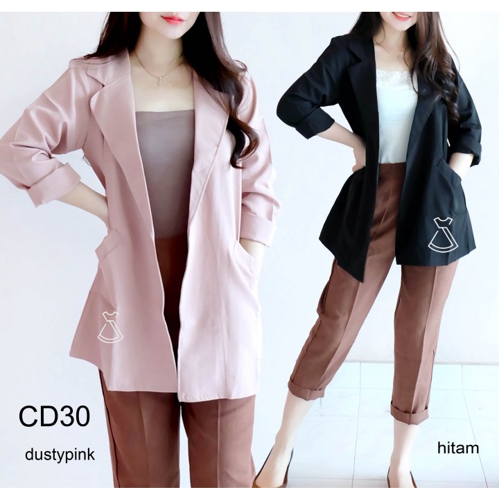 CD30 - OUTER BLAZER BASIC ATASAN KERJA WANITA OUTER POLOS MURAH