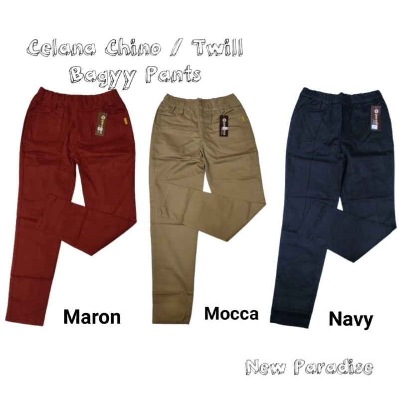 CHINO PANTS WANITA PINGGANG KARET /Baggy Pants Wanita/Celana Chino Panjang / Celana Wanita/ Celana