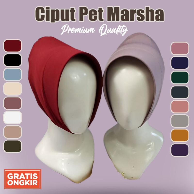 PREMIUM-Dalaman Jilbab Ciput Antem Marsha Daleman Hijab kerudung Pengantin Anti Tembem Budeg Marsya 