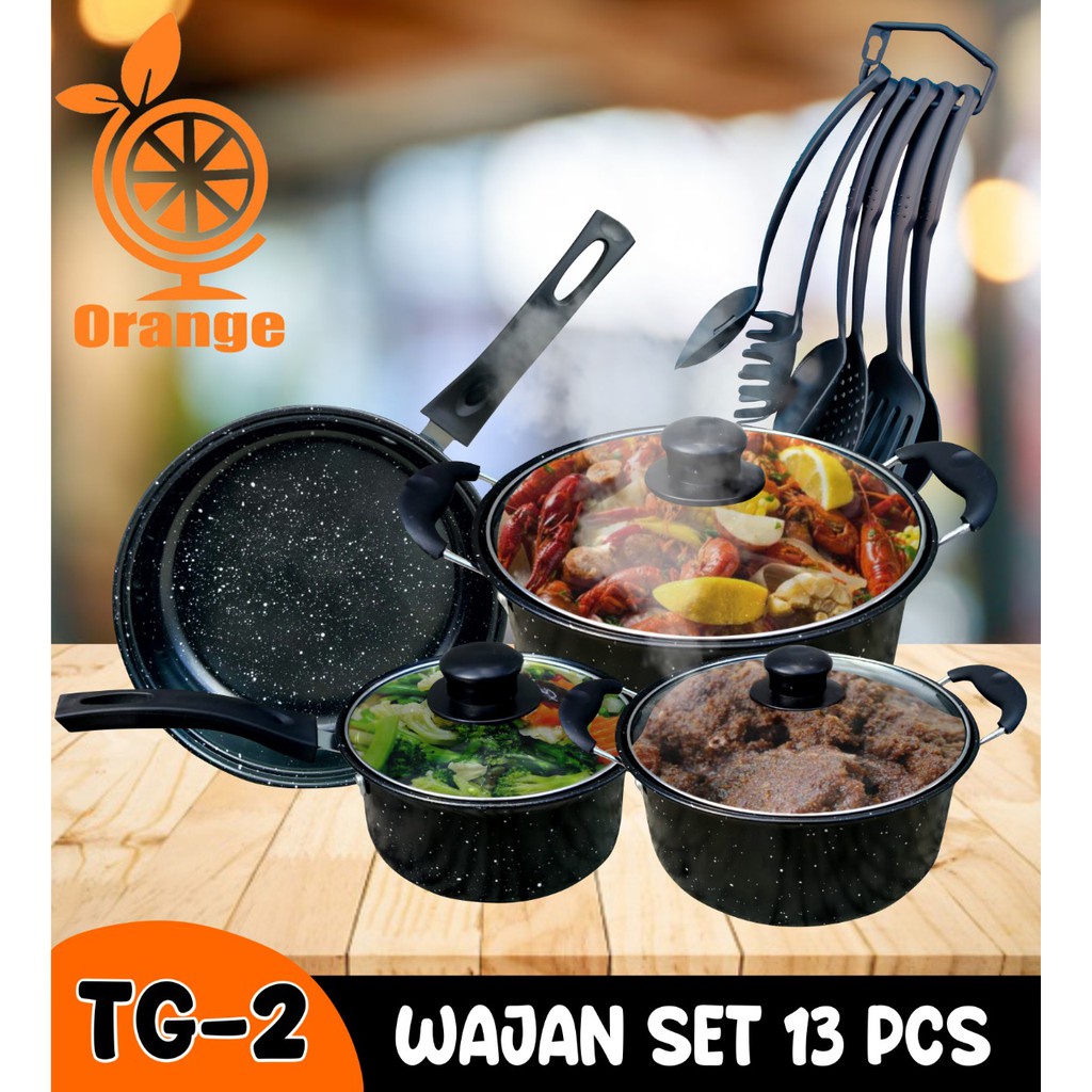 PROMO PRODUK Panci 13 Dan 18 Set Cookware Panci Multifungsi TERMURAH Anti Lengket Pegangan Anti Panas GRATIS Tutup Kaca TERMURAH bisa cod