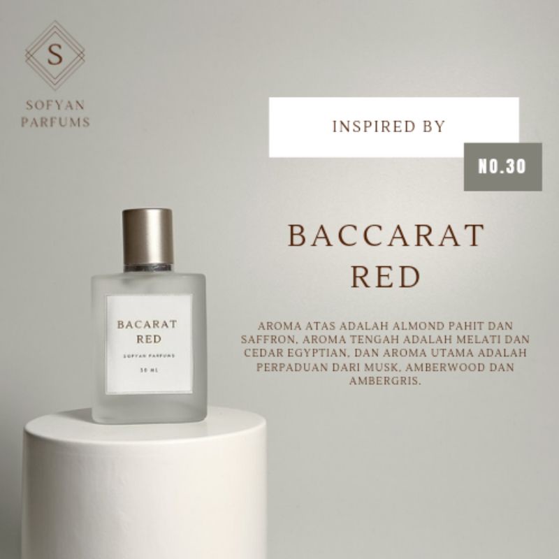 Sofyan parfums Baccarat red - parfum unisex parfum Refill/parfum bibit/parfum isi ulang