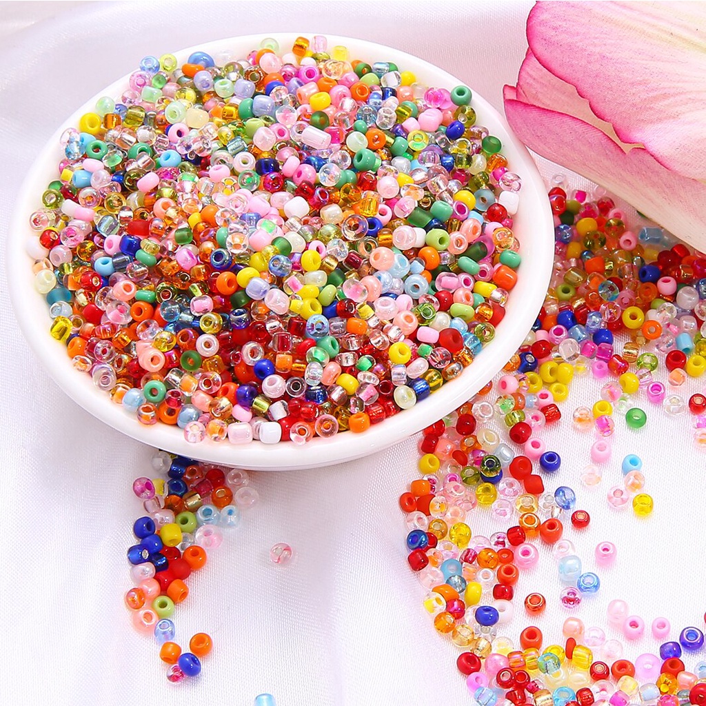 1000 Pcs 3Mm Campuran Set Ceko Liontin Bulat Kaca Biji Spacer Manik-manik Diy Anting-Anting Gelang Kalung Buatan Tangan Manik-manik untuk Membuat Perhiasan Aksesoris