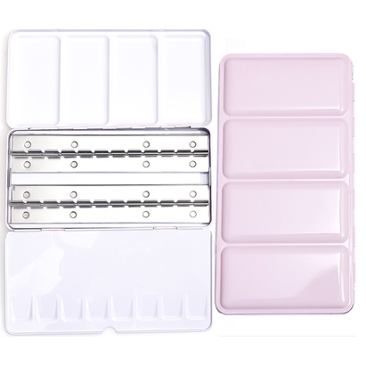 

Watercolor metal tin case colorful 48 half pans FREE 24 pan