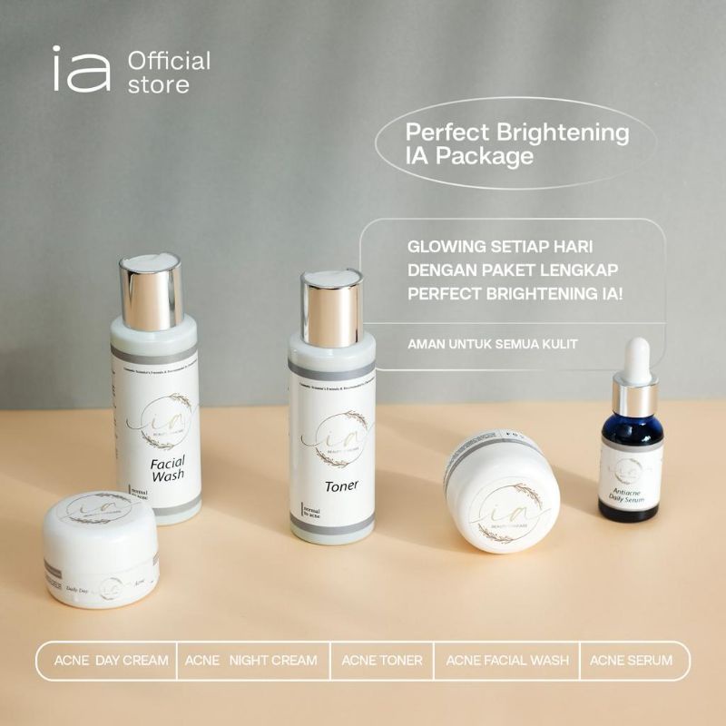 Ia Beauty Skincare Paket Skincare Acne & Glowing BPOM Menghilangkan Jerawat 10x Lebih Cepat Paket Skincare Perawatan Wajah Skincare Acne Skincare Jerawat Paket Kecantikan Skincare Pria Dan Wanita Skincare BPOM-1