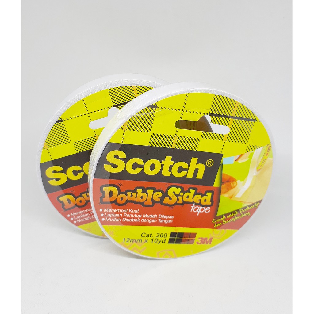 3M Scotch Double Tape/ Double Sided Tape 12mm x 10 Yd