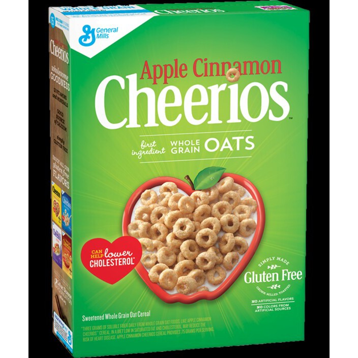 

Cheerios Apple Cinnamon Whole Grain Oat Cereal Sereal Apel Kayu Manis