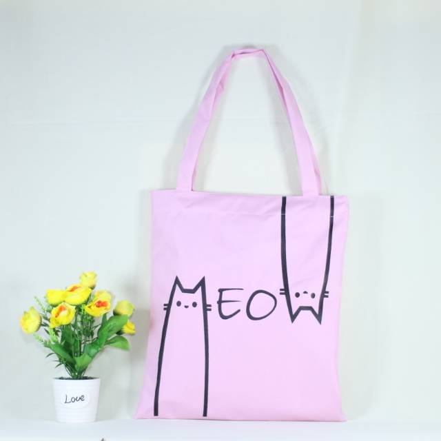 Totebag Semi Canvas MeoW