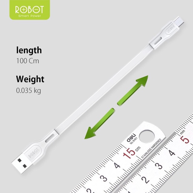 ROBOT Kabel Data Micro USB Android Fast Charging 2A - Garansi 1 Tahun RDM 100 RDM100