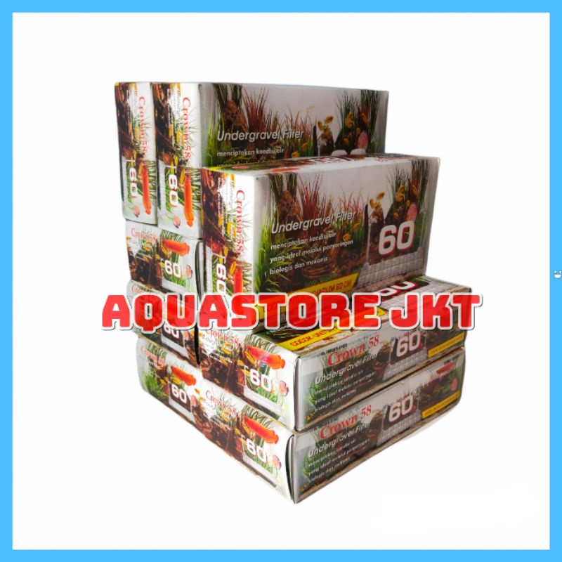 UNDERGRAVEL FILTER AQUARIUM 60 CM CROWN 58 - UNDER GRAVEL FILTER AQUARIUM AQUASCAPE