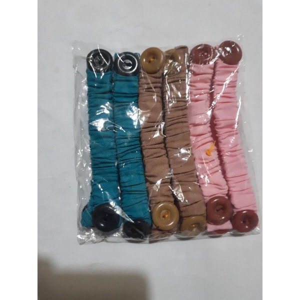 6 PCS KONEKTOR MASKER HIJAB POLOS WARNA (RANDOM)