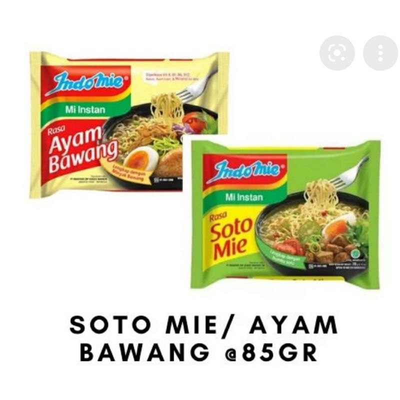 

Termurah 2pcs Indomie dan Sedaap Ayam Bawang, Soto atau Kari Hanya 5000
