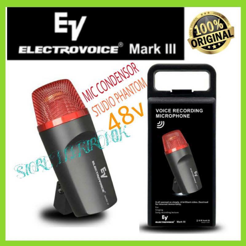 Mic Condensor STUDIO ELECTRO VOICE MARK III EV Microphone High Quality