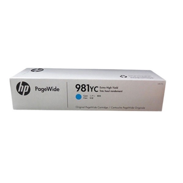 Tinta HP 981 YC Cyan Extra High Yield = HP PageWide E55650 | E58650