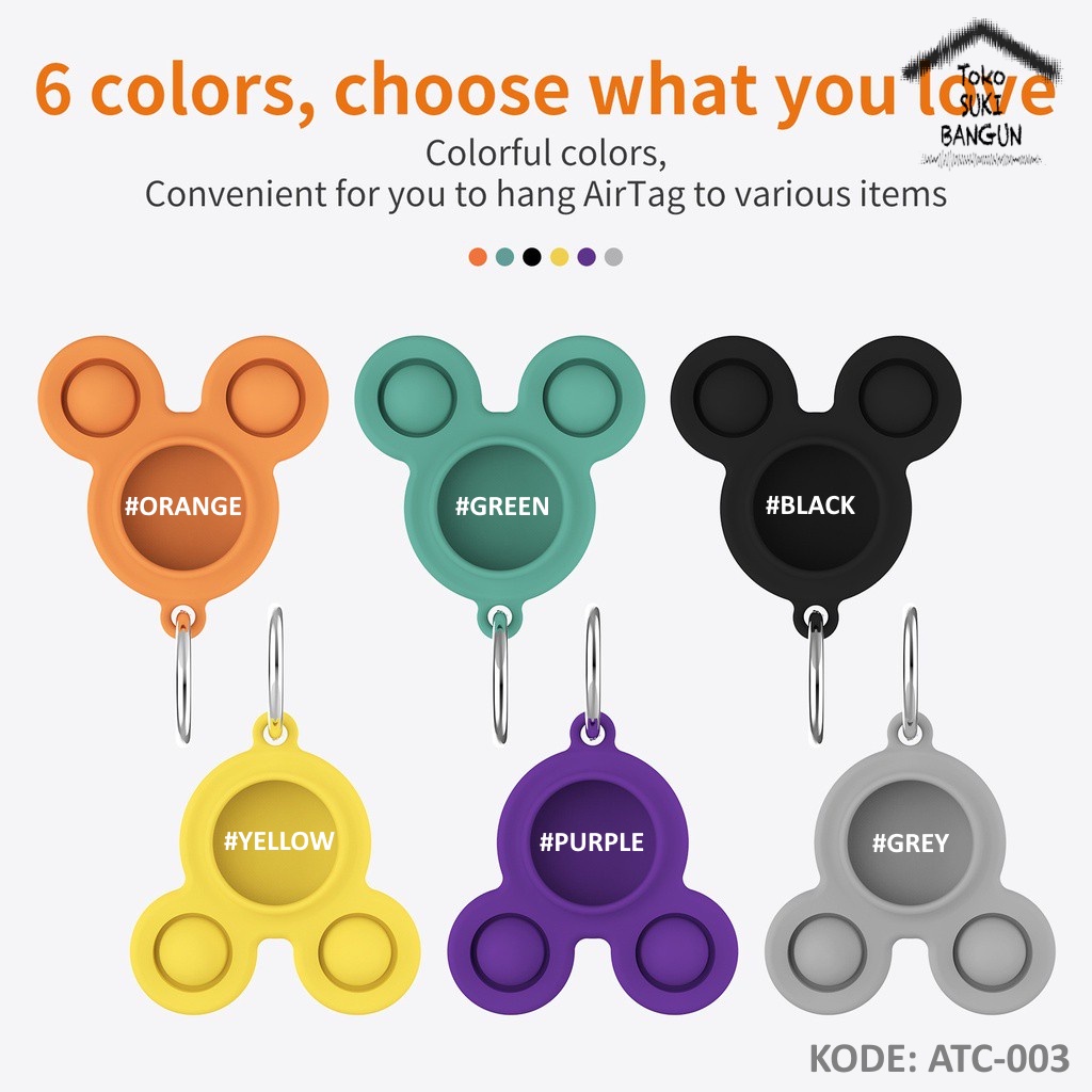 Casing Apple AirTag Case Rubber Silicone MICKEY Ring Cover ATC-003