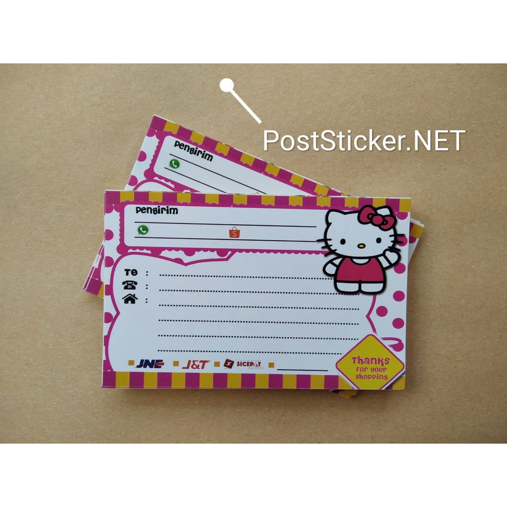 

Sticker Alamat Pengiriman all Olshop corak Hello Kitty