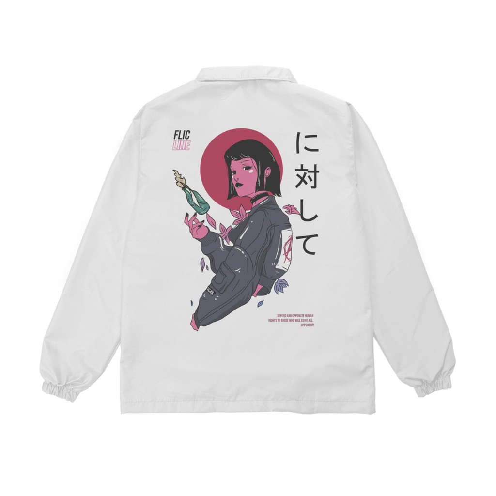 FLICWORLD -Anarchy Coach Jacket White