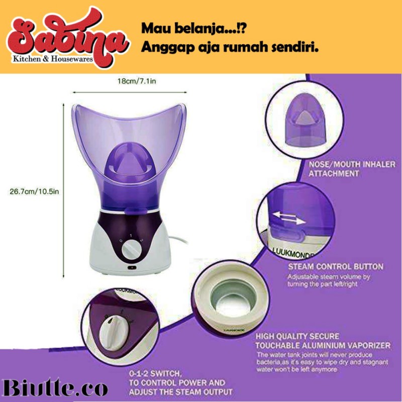 Air Humidifier Facial Steamer SPA Biutte-co Perawatan Pelembab Wajah