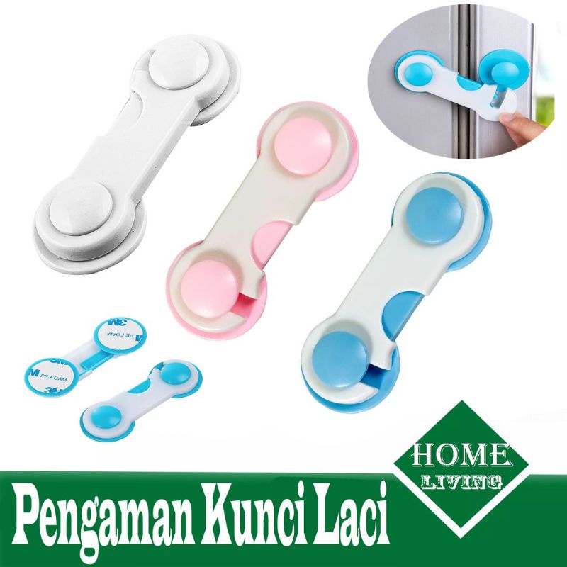 [1Pcs] Kunci Pengaman Plastik untuk anak dan balita Pengaman Laci Lemari Pintu Kulkas Baby Safety Lo