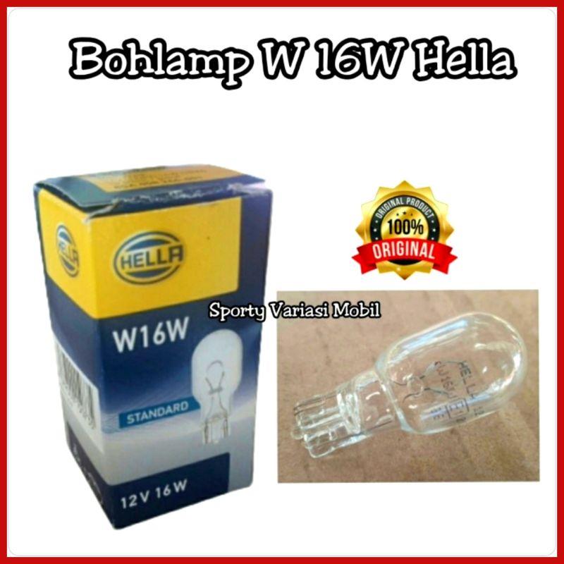 Bohlamp W 16W 12V Merk Hella