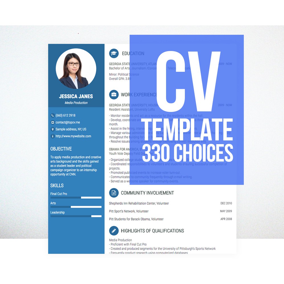 330 PREMIUM Template CV Lamaran Kerja Karir