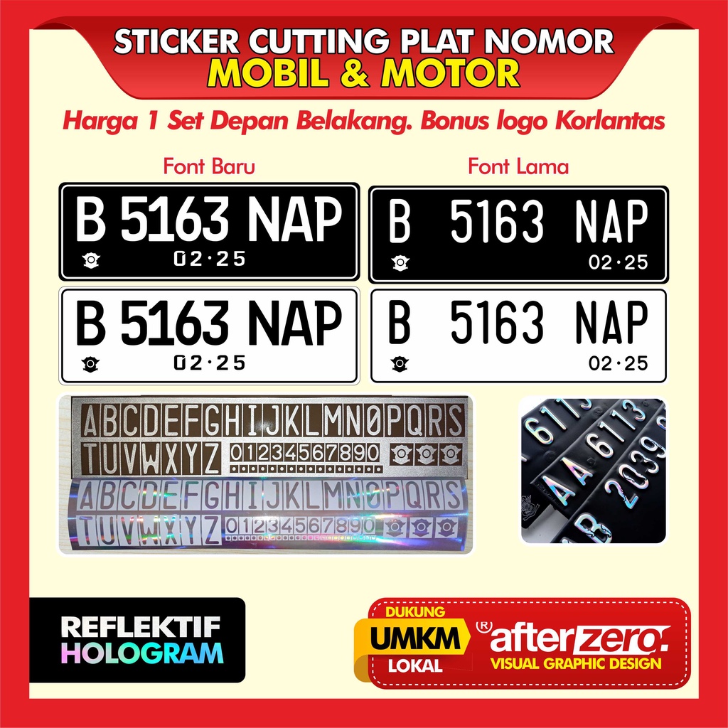 STIKER PLAT NOMOR MOTOR STIKER CUTTING PLAT NOMOR MOTOR STIKER PLAT NOMOR MOBIL STIKER CUTTING PLAT 