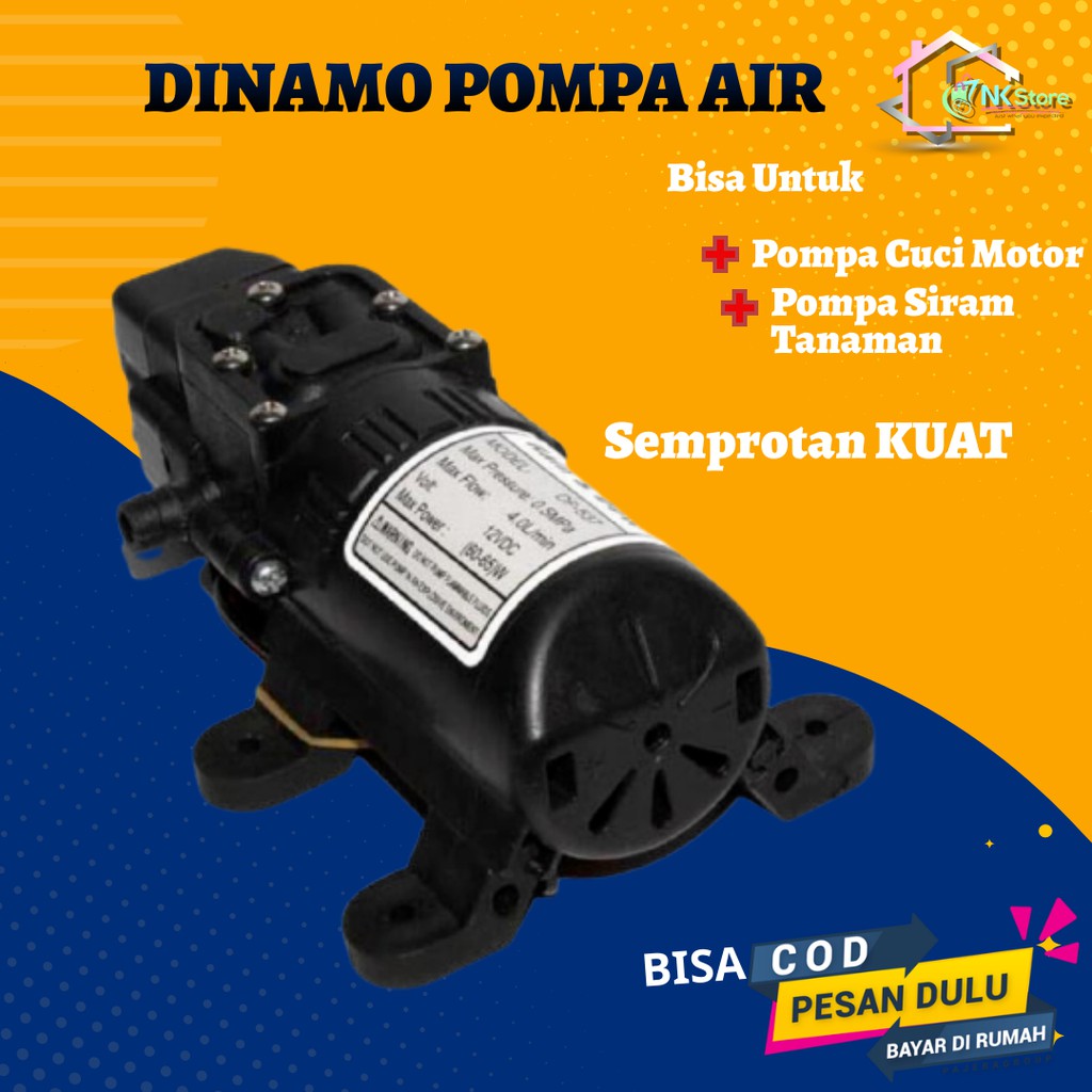 Dinamo Pompa  Air Mini Elektrik Listrik High Pressure 12V - DP-537