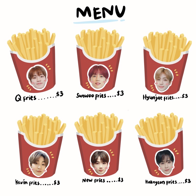 THE BOYZ Fries Keyring (gantungan The boyz) - kulkit