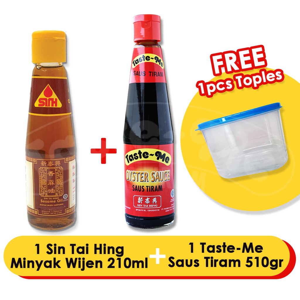 

TASTE-ME Saus Tiram [510 g] dan SIN TAI HING Minyak Wijen [210 ml] - Bundling Pack