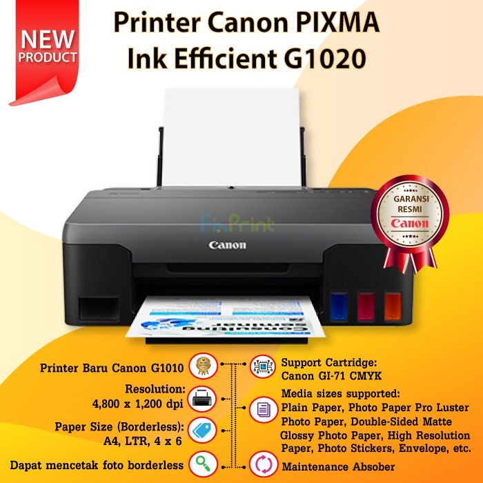 Printer Canon PIXMA G1020 Ink Tank G 1020 InkTank Inkjet G 1020 NEW