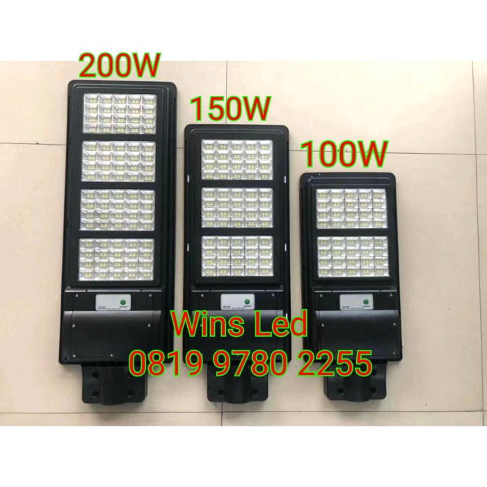 Lampu Jalan Pju Led 100W Tenaga Surya Solar Panel 100Watt 100 Watt
