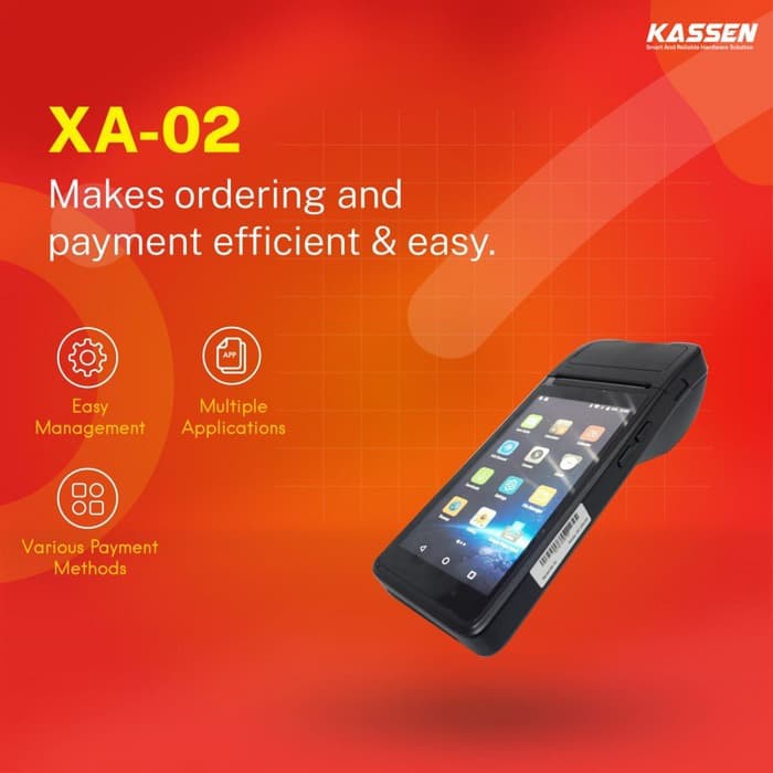 MESIN KASIR ANDROID | KASSEN XA-02 4G | ORIGINAL | GARANSI RESMI