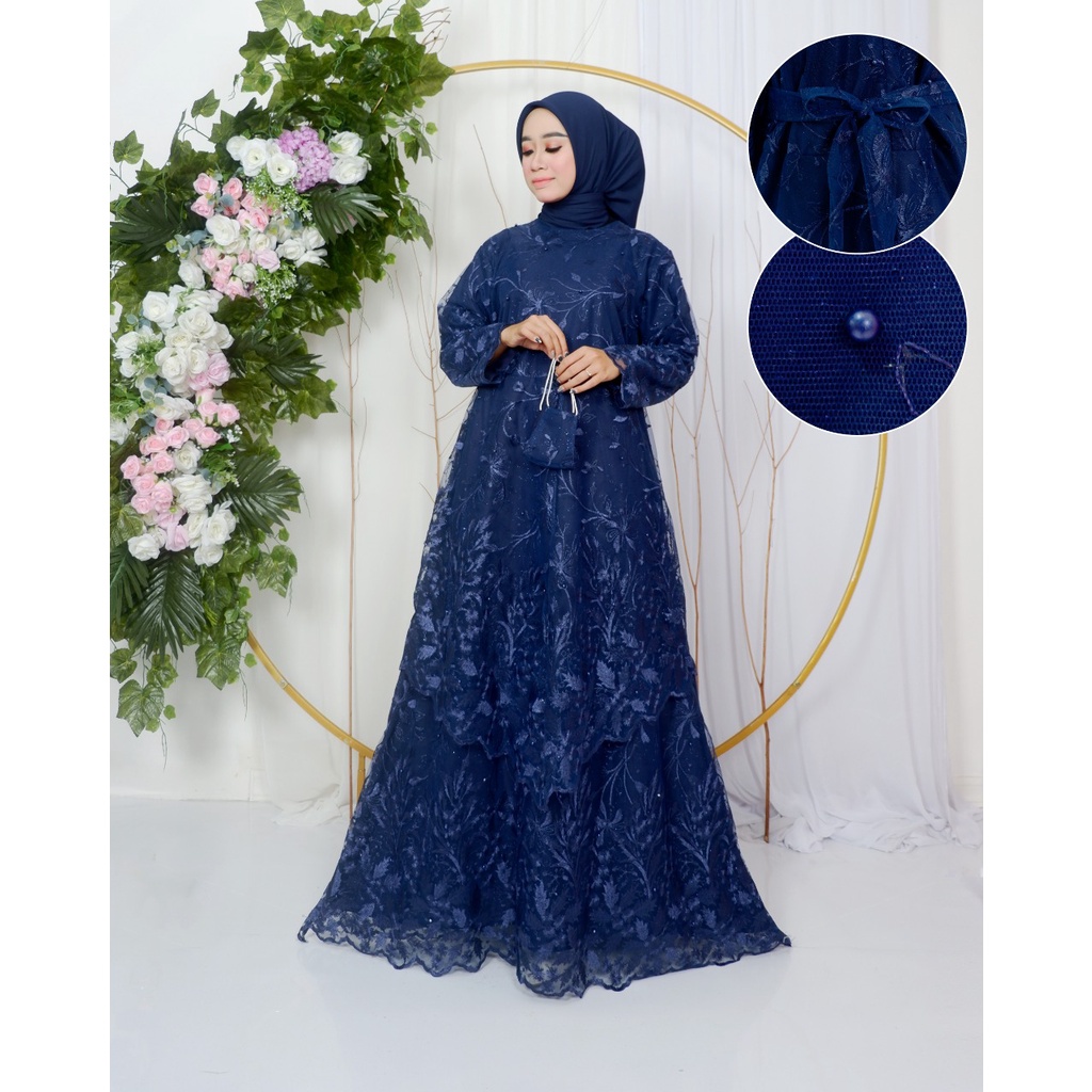 Gamis Tingkat Premium || Sale Gamis Wisuda Remaja Terbaru || [COD] Bayar di Tempat || Premium Quality Product