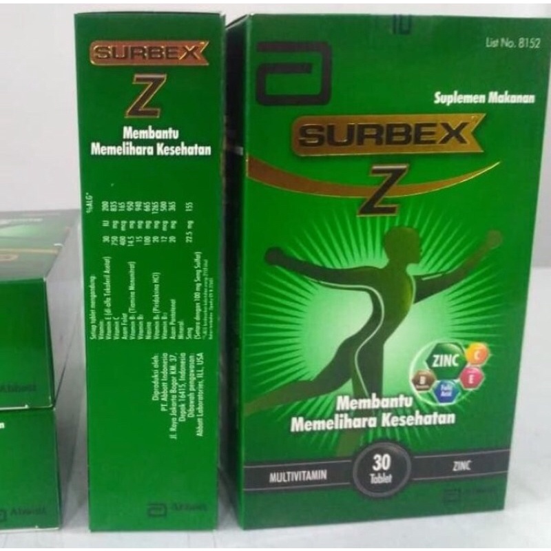 SURBEX Z / VITAMIN / SUPPLEMEN TUBUH / SURBEX-Z BOX 30 TABLET