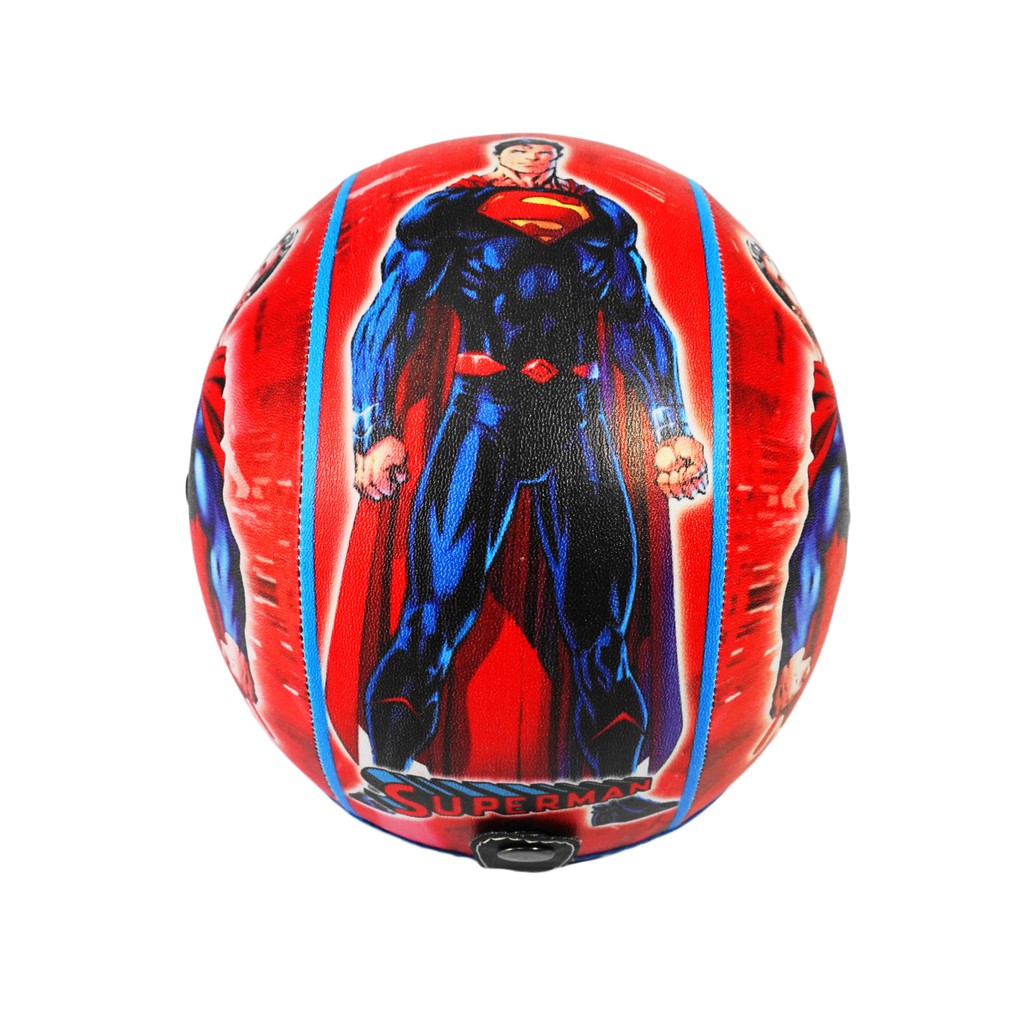 Helm Anak HALF FACE SUPERMAN Murah / Helmet Non SNI / Helm Karakter Kartun Lucu / Helm Anak Cowok Laki Laki 3 4 5 6 7 Tahun