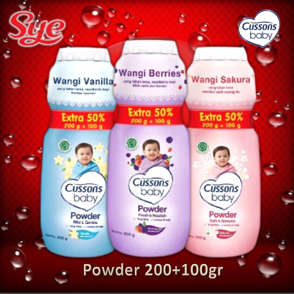 BPOM BEDAK CUSSONS BABY POWDER 200 GR + 60 GR / CUSSONS BEDAK BAYI / SYE