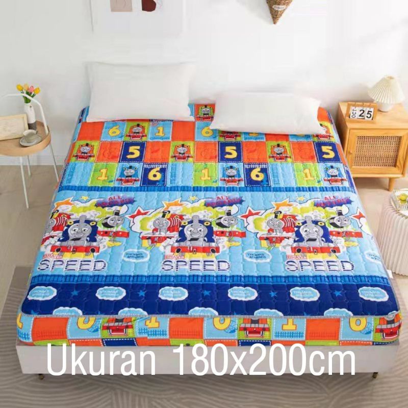 Sprei Waterproof / Sprei Protector bermotif / Sprei anti air ukuran 180x200CM dan 160x200CM-180x200 thomas
