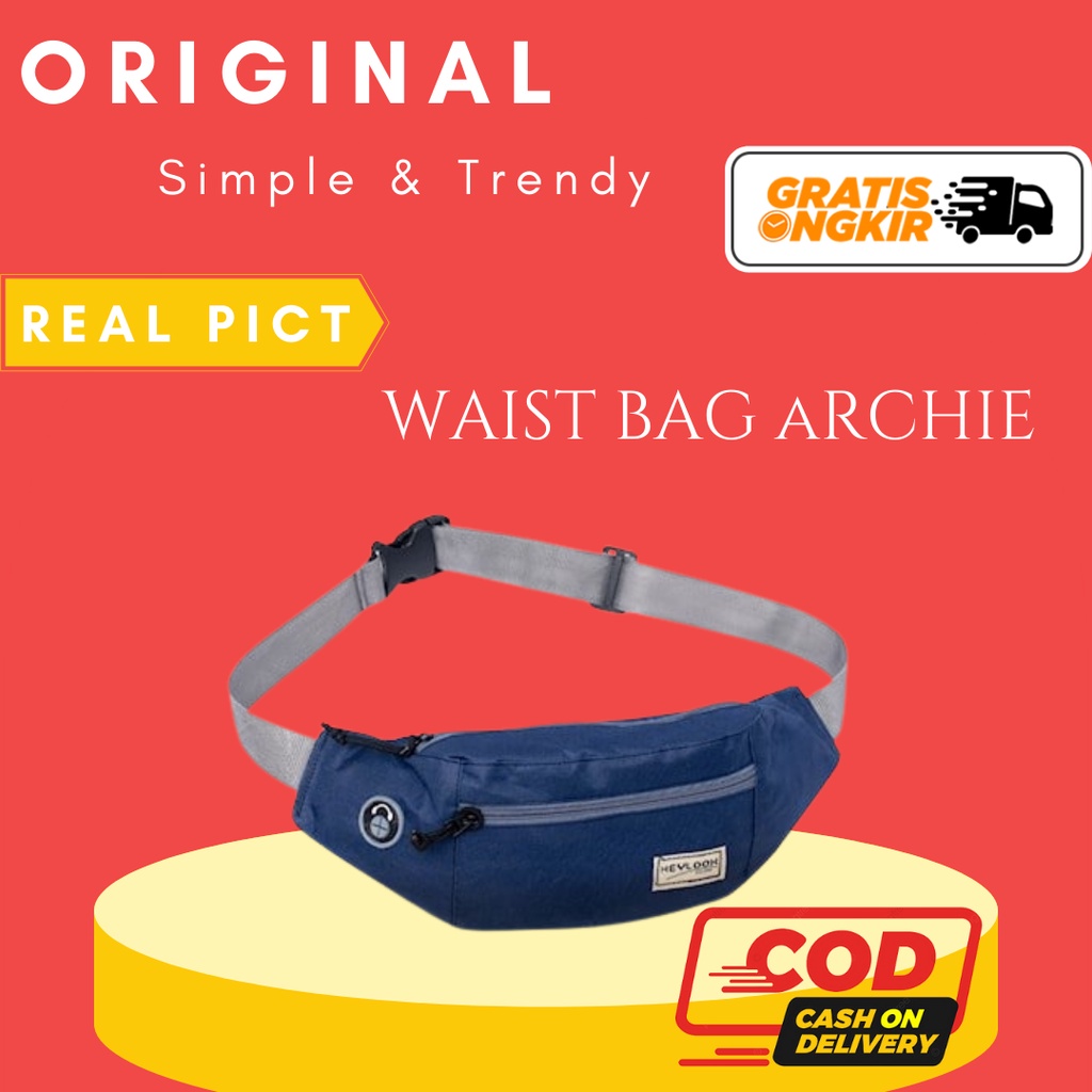 WAIST BAG COWOK FASHION PRIA WANITA KEKINIAN TAS SELEMPANG PRIA WANITA DISTRO MODEL AKSESORIS LAKI -