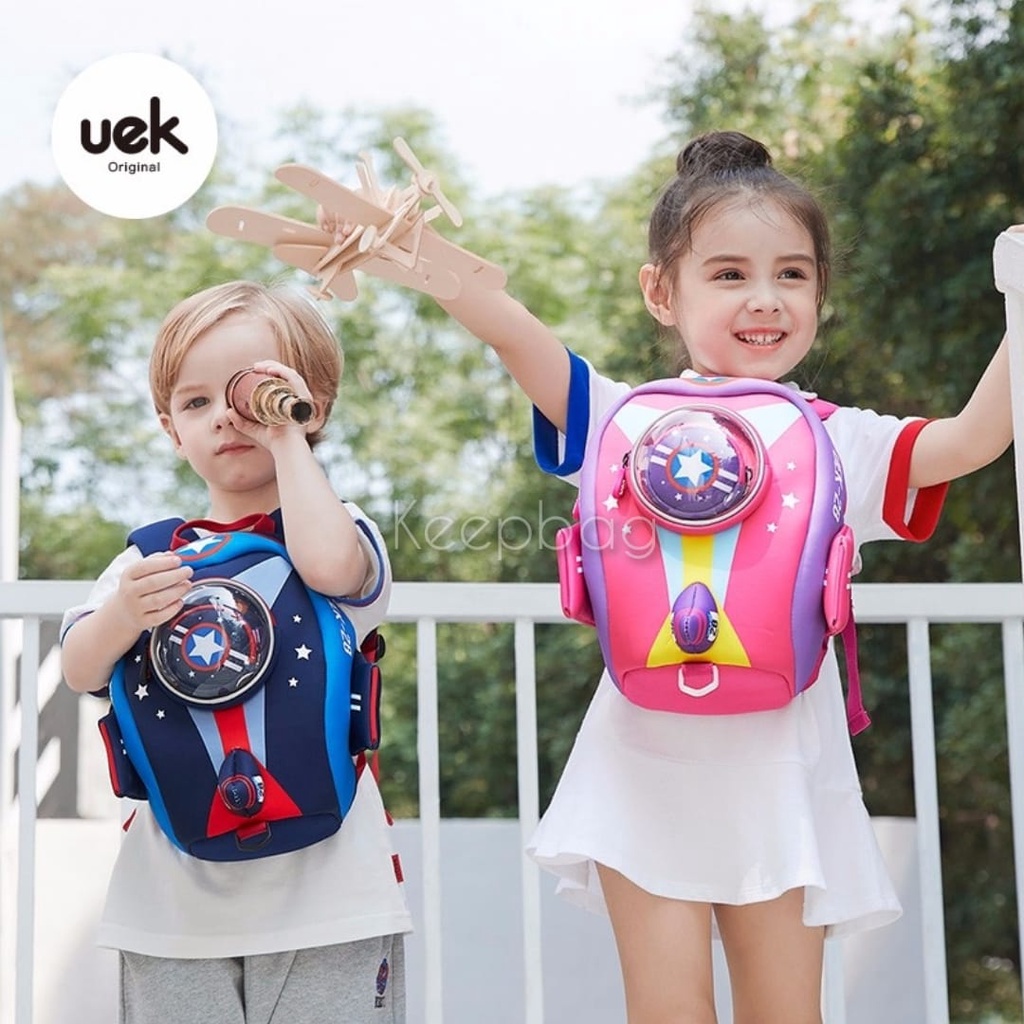 READY STOCK ❗❗RANSEL SEKOLAH  ORIGINAL OEK KEEPBAG ROCKET TAS SEKOLAH