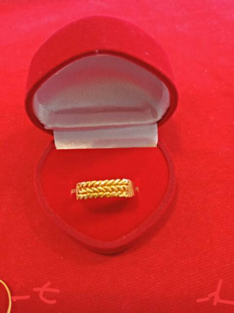 Cincin No 17 anak dan dewasa emas asli kadar 700 70% 22 1 satu 2 dua gram gold model permata cantik