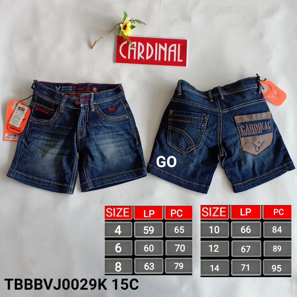 gos TBBBV CARDINAL KIDS Celana Jeans Anak Bawahan Anak Cowok Pendek