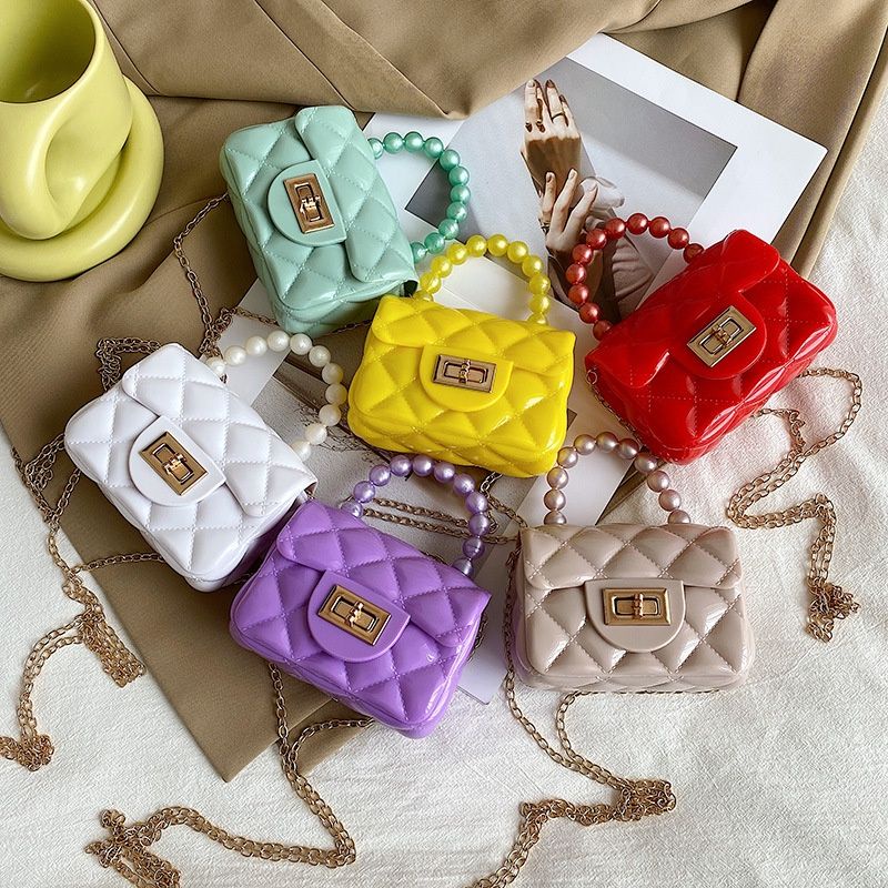 Tas Anak Jelly Mutiara Rubber Mini / Tas Selempang Handbag Jelly Bag Mutiara Fashion Korea