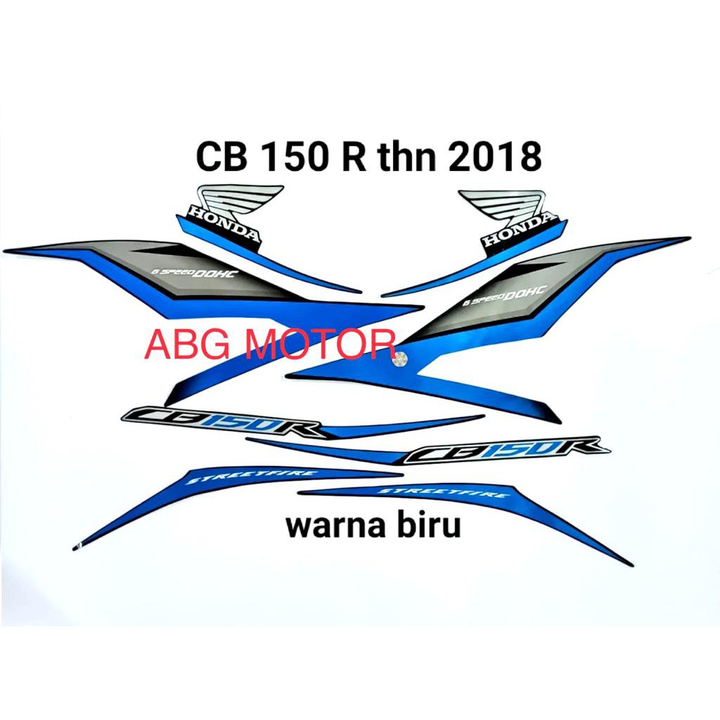 LIS BODY STRIPING STIKER BODY HONDA CB150R CB 150 R 2018 BIRU